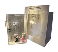 Luz nocturna de escenario de nieve, luz nocturna de paisaje de nieve - luces de Navidad lámpara de pie - escena de nieve de luces de noche de vacaciones, decoración de oficina hecha a mano de paisaje