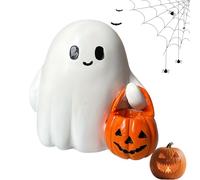 Luz nocturna de Halloween, lámpara de noche - Fantasma con calabaza decoración del hogar para sala de estudio, esquina de lectura, dormitorio, baño, cocina, fiesta, entrada, Halloween