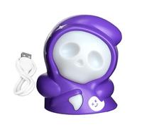 Luz nocturna de Halloween, lámpara fantasma de silicona recargable, luz brillante suave regulable de 3 engranajes, bonita decoración espeluznante para mesa, baño, dormitorio, sala de estar, 3.3 x 2.8