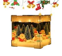 Luz nocturna de hoguera, luz nocturna parpadeante - Luz nocturna navideña, luz de cubo, decoración de dormitorio de Navidad | Decoraciones navideñas vintage, lámparas de Navidad para interacción entre