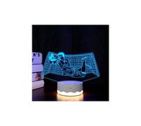 Luz nocturna de ilusión 3D Axolotl para niños, lámpara LED USB óptica 3D con control remoto y función
