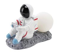 Luz Nocturna de Luna de Astronauta, Luz Nocturna de Figura, Luz Blanca y Luz Cálida, Decoración LED Ajustable, Luz Nocturna, Conectores y Adaptadores