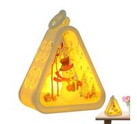 Luz nocturna de Navidad retro, luz nocturna de Navidad para habitación infantil, lámpara colgante interior de Navidad, brillo cálido al lado de la lámpara de cama, lámpara de sueño alimentada por