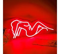 Luz nocturna de neón, letrero de mujer sexy de neón, 9.4 x 19.7 pulgadas, letrero de neón para decoración de pared, para decoración del hogar, dormitorio, pub, bar, fiesta (rojo)