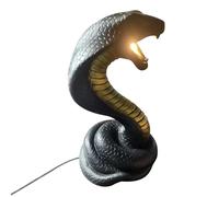 Luz nocturna de serpiente de Halloween, lámpara de serpiente aterradora, diseño de figura realista, brillo ambiental suave, funciona con pilas, para mesita de noche, sala de estudio, dormitorio