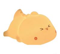 Luz nocturna de silicona, 7 luces LED que cambian de color con batería de 1200 mAh, control táctil suave para dormitorio de niños, ayuda para dormir (E)