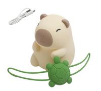 Luz nocturna de silicona, luces nocturnas de guardería,Linda luz de noche de animales en la forma de Capybara | 3 modos toque la decoración del dormitorio novedoso para la sala de estar del dormitorio