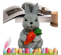 Luz nocturna decorativa de conejos - Lámpara de conejito de 5,12 pulgadas | Figura de animal de resina: inspirado en la primavera elaborado con un brillo suave para guarderías, ideal para crear