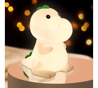 Luz Nocturna Dinosaurio Infantil, 7 Color Luces Ajustables Iluminación Infantil Nocturna, Recargable Lámpara de Noche LED de Silicona Luz Bebe Nocturna, Decorativa para Dormitorio, Niños Regalo