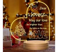 Luz nocturna grabada con cariño para su ser querido, regalo de cumpleaños para su ser querido