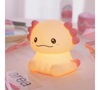 Luz Nocturna Infantil, Lámpara Bonita, Luz Nocturna Recargable para Bebés con 7 Colores Cambiantes, Lampara Bebe Noche Decoración Kawaii para La Habitación Regalo para Niños y Mujeres(Axolotl 2)