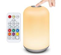 Luz Nocturna Infantil, Lámpara de Mesita de Noche Táctil, 13 RGB Colores Ajustables Lámpara Bebe Noche para Niños, Dormitorio, Guardería, Luz Nocturna Niño