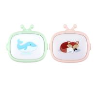 Luz Nocturna Infantil para Enchufe con Sensor de Crepúsculo, Luz Quitamiedos Bebé de Pared, Lámpara Noche para Habitación Recién Nacido, Pasillos y Dormitorio de Niños, Patrón Ballenas y Zorro