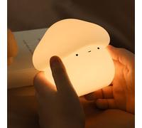 Luz nocturna infantil, seta nocturna para bebé, táctil recargable, puede ser cronometrada, silicona lámpara de noche infantil, luz nocturna de vivero, luz nocturna LED regalo bebe de cumpleaños y