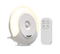 Luz Nocturna Lámpara de Noche con Enchufe para Niños con 11 Niveles de Brillo Mando a Distancia Función de Memoria Bajo Consumo