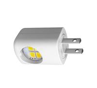 Luz nocturna LED con control luminoso con sensor crepuscular - toma de pared estándar europeo iluminación automática | para dormitorios, pasillos, baños, salón y cocina | ABS ahorro energético