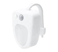 Luz nocturna LED con sensor de movimiento - 16 colores que cambian de color para asientos de inodoro, iluminación de baño activada por movimiento, lámpara impermeable | Brillo ajustable, divertido y