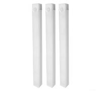 Luz nocturna LED con sensor de movimiento, iluminación recargable inalámbrica con detección automática, paquete de 3 para el hogar, jardín, cocina, armario, escalera, no requiere cableado (luz cálida)