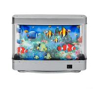 Luz nocturna LED para pecera tropical con escena marina virtual en movimiento, lámpara artificial de decoración de acuario de 30 cm para relajarse en el hogar, oficina, dormitorio (2)