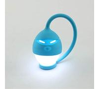 Luz nocturna LED portátil para niños, colorida lámpara de noche, dulce máscara de dibujos animados, lámpara de silicona, portátil, USB, luz nocturna, lámpara de cama, hogar de oficina, como regalo para niños azul azul