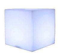Luz nocturna LED, taburete cubo, 16 colores RGB, 4 modos de luz, luz nocturna recargable para dormitorio, fiesta al aire libre, iluminación decorativa (20 x 20 x 20 cm)