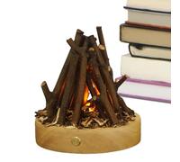 Luz nocturna para fogata, lámpara de hoguera recargable por USB, 3 modos ajustables, pequeña lámpara LED eléctrica de imitación para chimenea, decoración de festival de Navidad para Halloween para