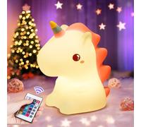 Luz nocturna para niños, 16 colores+regulable+USB recargable, luz nocturna para bebé y unicornio, regalos para niñas, decoración de unicornio Kawaii, lámpara de noche, decoración de habitación