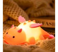 Luz nocturna para niños, lámpara de lactancia de silicona para bebé con 7 colores, carga USB y temporizador, luz nocturna de lactancia regulable lámpara de noche para habitación infantil regalos