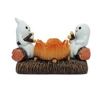 Luz nocturna parpadeante fantasma Halloween lámpara de llama luminosa figura