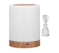 Luz Nocturna RGB, Grano de Madera, Recargable por USB, Luz Nocturna Táctil Ajustable de 3 Niveles para el Hogar con Control de Fuente de Luz Colorida, Batería de Larga Duración