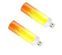 Luz Nocturna USB - Luz LED Con Efecto De Llama | Bombilla LED De Llama Recargable Por USB | Luces De Llamas Decorativas Impermeables Para El Hogar, Fiesta, Jardín, Camping, Linterna Similar Al Fuego,