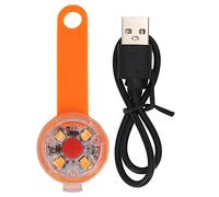 Luz para Collar de Perro, Luces para Caminar de Noche, Luces Recargables para Collar de Perro, Colgante de luz para Perro, Luces de Collar a Prueba de Agua para Paseos nocturnos, (Naranja)