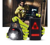 Luz para Correr Running, USB Recargable Lámpara de Pecho LED para Correr de 500 Lúmenes, Luces Pecho Running Ajustable en 90 °, Luz Running para Correr Impermeable IPX6, Trotar, Pescar, Acampar