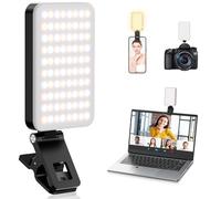 luz para movil con 80 Cuentas LED, 3000-6500K 5 Modos Foco movil, luz portatil con batería de 2000 mAh, luz videoconferencia CRI 95+ para iPhone, iPad, computadora portátil y cámara