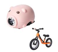 Luz para patinete infantil, IPX5, resistente al agua, con forma de cerdito, luz LED para niños, recargable por USB, con 3 modos de luz para patinete infantil, color rosa
