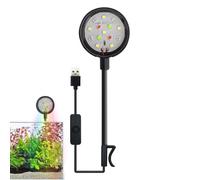 Luz para plantas de acuario, Luz para peceras Iluminación de rotación de | Luces Accesorio de luz para acuario de peces para tanques de tortugas, oficinas, s Negro
