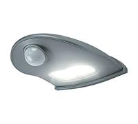 OSRAM Lámpara LED para puerta con sensor de movimiento, funciona con pilas, 4000 K, 40 lm, 0,95 W, IP54, color plata, para zonas de entrada y aplicaciones exteriores