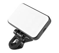 Luz para selfie: 7,5 x 4,5 x 4 cm, luz de , 3 modos de clip giratorio, relleno LED, luces recargables para teléfonos, para podcast, videoconferencia, viajes, al aire , transmisión en