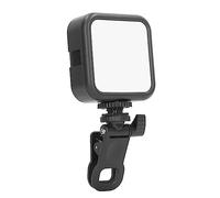 Luz para Selfie RGB con Clip, 3000K-7000K, Luz LED con Clip para Luz de Vídeo Recargable, Orificio de Tornillo de 1/4 Pulgadas para Selfie, Maquillaje, Videoconferencia