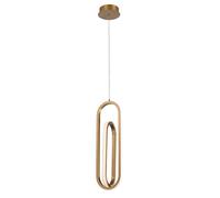Quintiesse Lámpara colgante LED DENMARK, dorado cepillado, Ø 21 cm, metal EC:EPREL:2198834