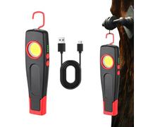 Luz Portátil De Trabajo,Luz De Trabajo Recargable Portátil | Linterna Plegable Brillante para Exteriores Camping Taller Garaje Automoción