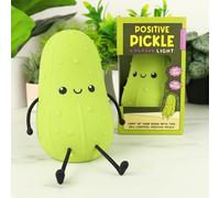 Luz positiva de pepinillo - Lámpara LED suave al tacto | Luz de escritorio y dormitorio recargable por USB | Regalo novedoso para niños y adultos