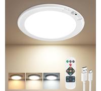 Luz recargable con sensor de movimiento para interiores, luces de cobertizo alimentadas por pilas con control remoto, luces de pared de techo inalámbricas magnéticas, luces de baño que funcionan con