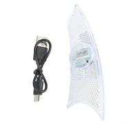 Luz recargable para bicicleta, luces LED para rueda de radio, carga USB, sensor inteligente, decoración de seguridad de conducción nocturna, tiempo de funcionamiento de 20 horas (azul)
