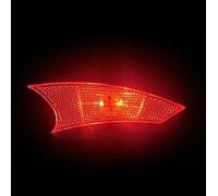 Luz recargable para bicicleta, luces LED para rueda de radio, carga USB, sensor inteligente, decoración de seguridad de conducción nocturna, tiempo de funcionamiento de 20 horas (rojo)