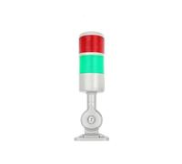 Luz roja de advertencia industrial de 2 capas rotativas 180 pilas para máquina CNC CC 24V 12V AC 220V 110V LED (LED rojo amarillo, CC 12-24V)