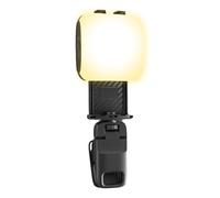 Luz selfie para teléfono, luz portátil para fotografía con iluminación de 3 colores y modo RGB, lámpara recargable con clip para viajes, conferencias, grabación de video, cámara selfie, laptop