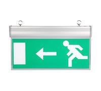 Luz Señal de Emergencia LED,Señal de Iluminación de Salida de Emergencia Verde,Luz Indicadora de Evacuación de Seguridad Automática para Lugares de Entretenimiento Supermercados, hoteles(Lzquierda)