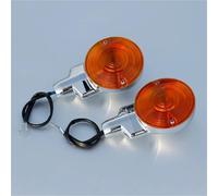 Luz Senal De Giro Intermitentes Delanteros Planos para Motocicleta para Harley Touring Electra Glide Road Glide King Heritage Softail FLSTC 01-17 Intermitentes(Ámbar)