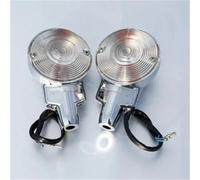 Luz Senal De Giro Intermitentes Delanteros Planos para Motocicleta para Harley Touring Electra Glide Road Glide King Heritage Softail FLSTC 01-17 Intermitentes(Claro)